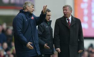 ARSENAL V MAN UTD, PREMIER LEAGUE. PIC ANDY HOOPER..............DAILY MAIL WENGER AND FERGUSON